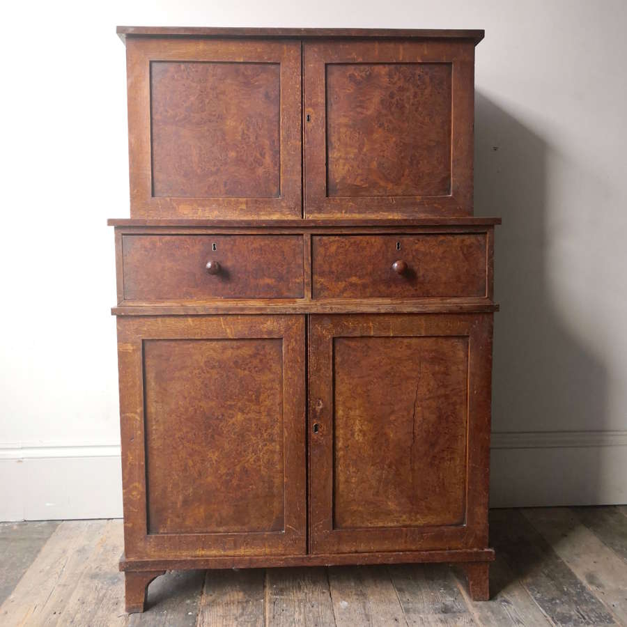 Burr oak cabinet
