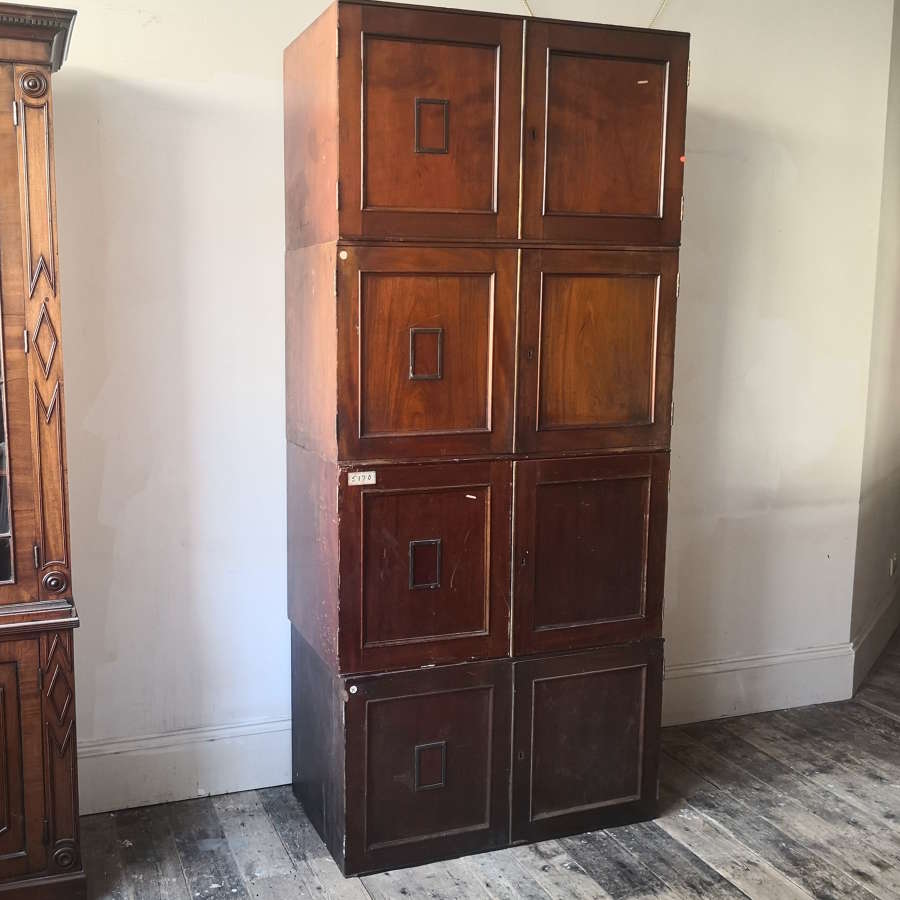Four 19th century museum specimen cabinets