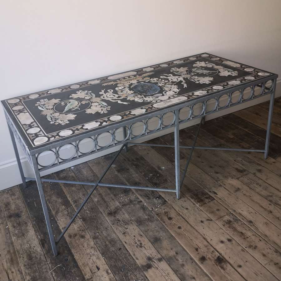 19th century Scagliola and slate table