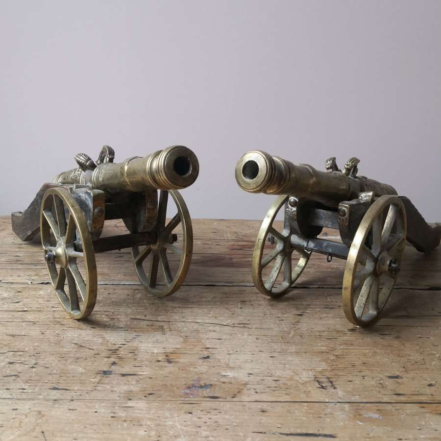 A pair of desk cannons