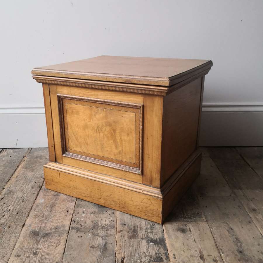 19th century plinth box commode
