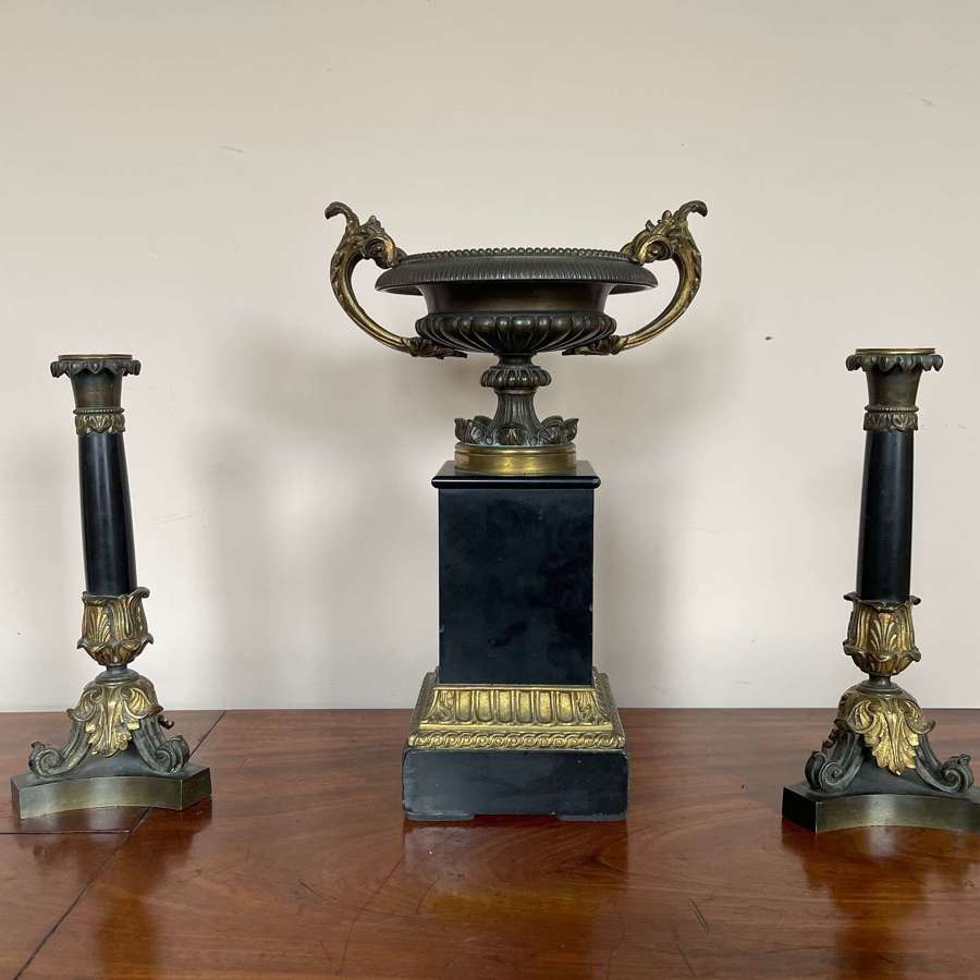 19th century bronze garniture