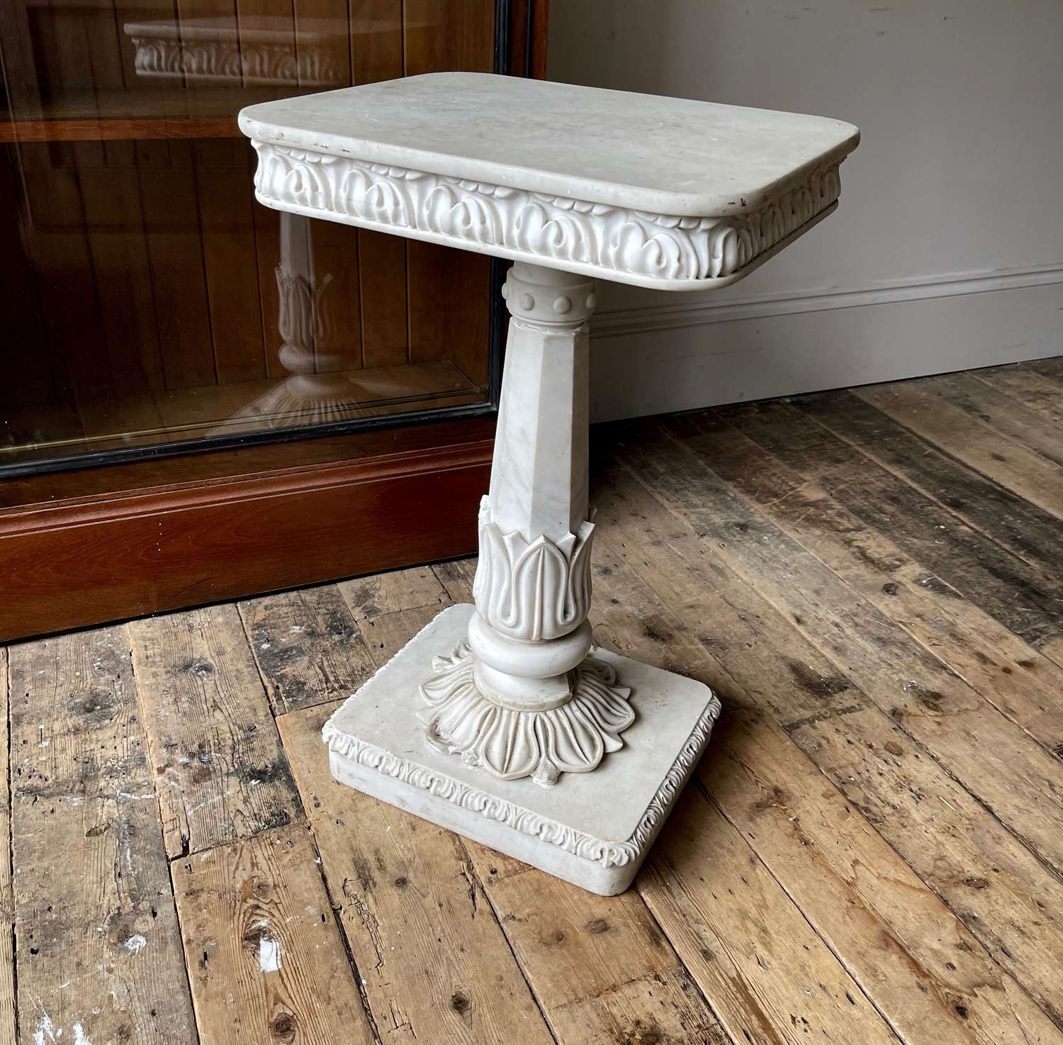 19th century white marble table