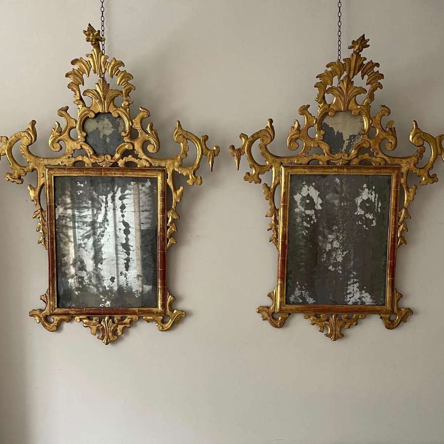 A pair of 18th century Italian mirrors