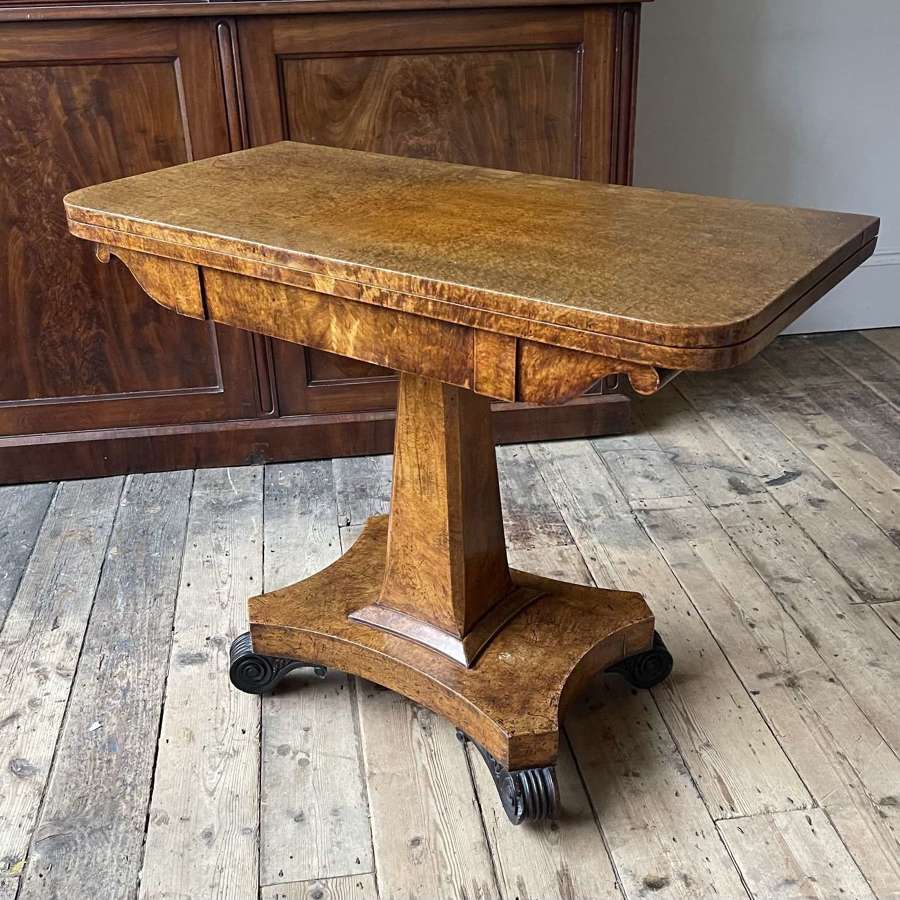 A 19th century burr ash table
