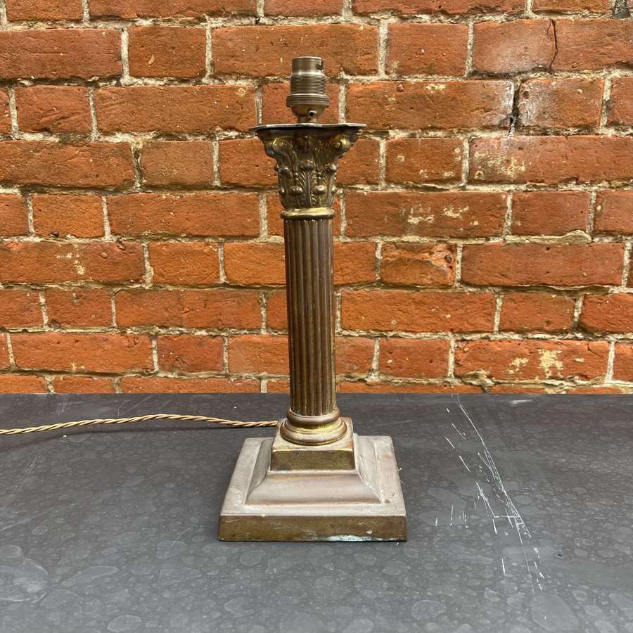 19th century gilt brass lamp base.