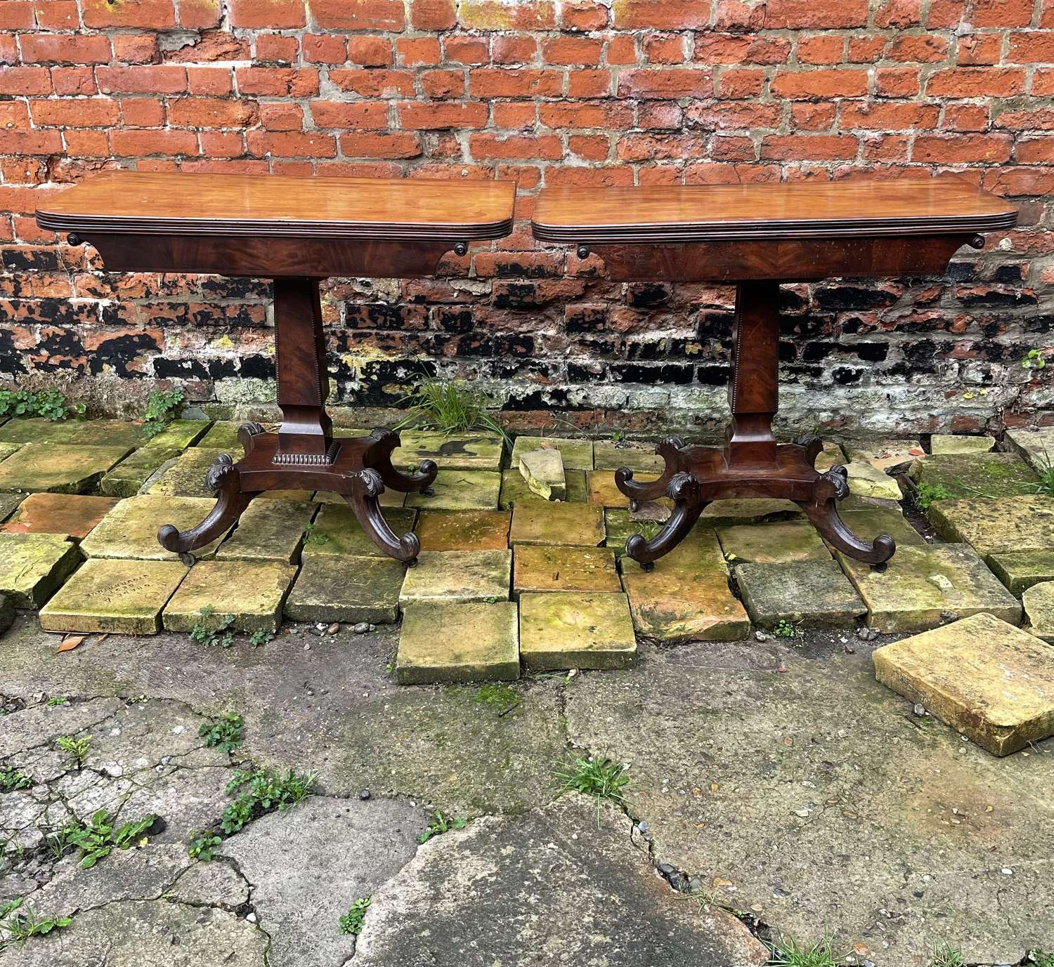 A pair of 19th century tea tables