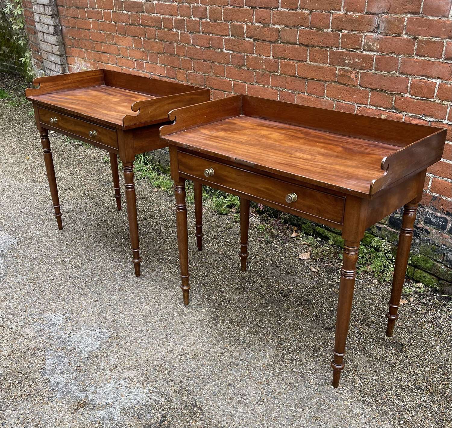 A pair of Georgian revival side tabes