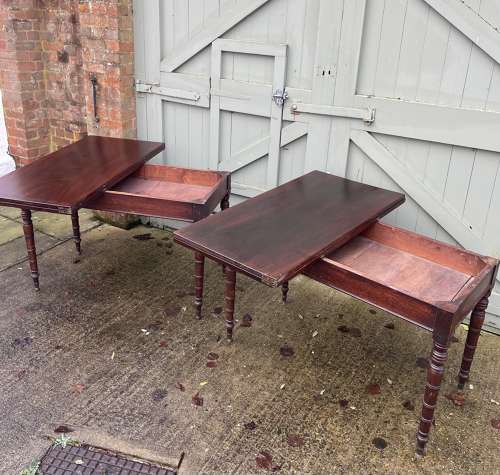 A pair of over scale George III occasional tables