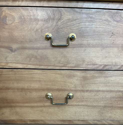 A 19th century satin birch wardrobe