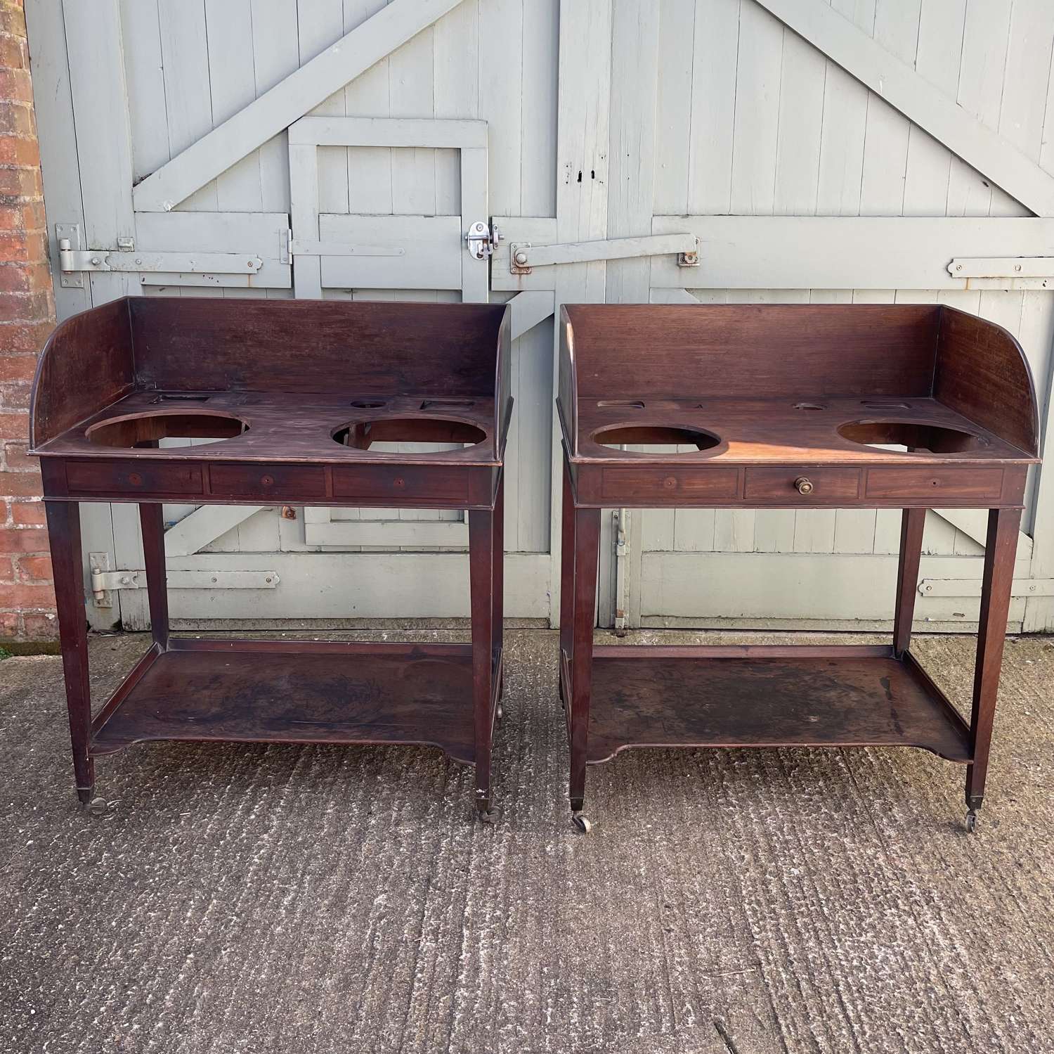 A pair of 18th century wash stands