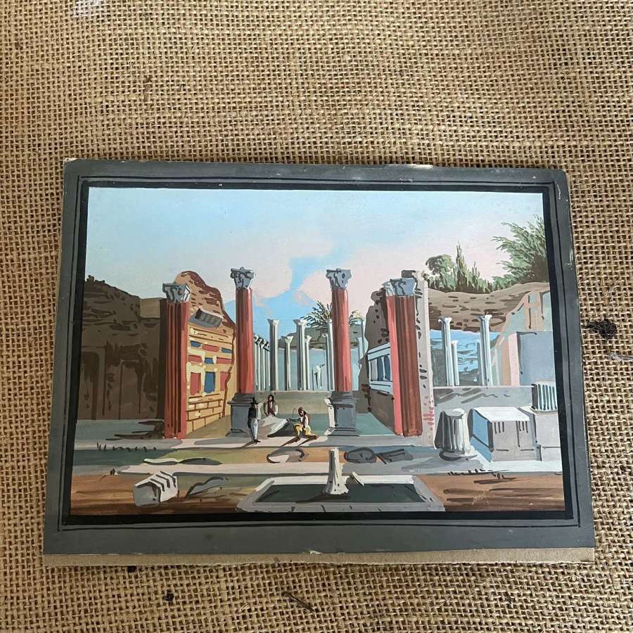 19th century view of Pompeii