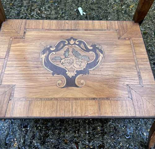 A pair of Italian marquetry tables
