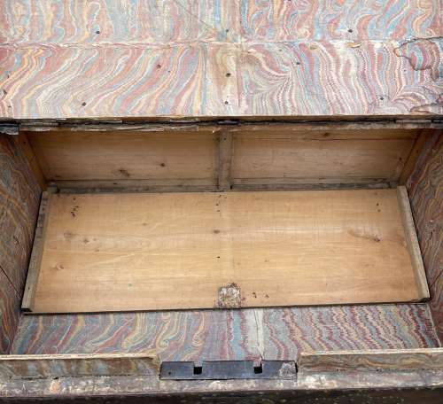 A Queen Anne studded leather trunk