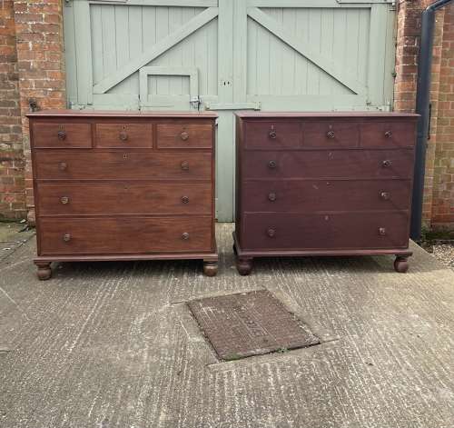 A matched pair of Gillows chests of drawers