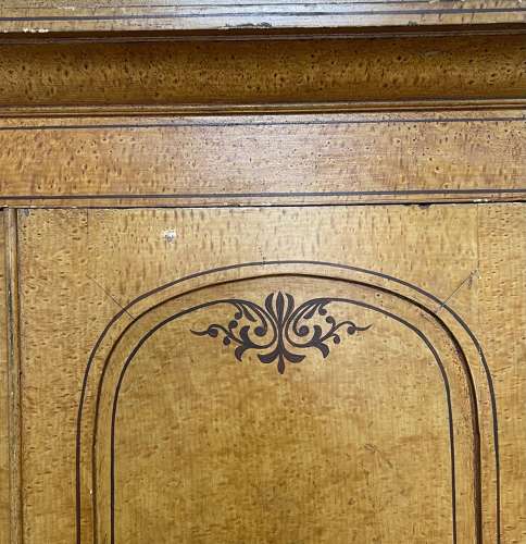 A 19th century painted linen press