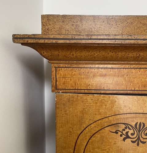 A 19th century painted linen press