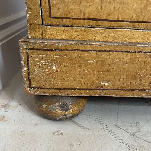 A 19th century painted linen press