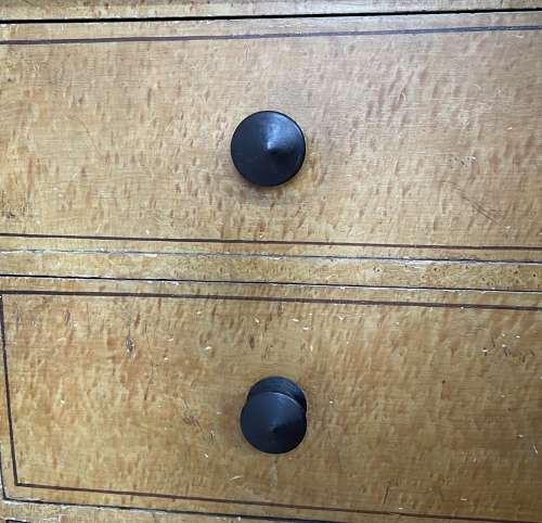 A 19th century painted linen press