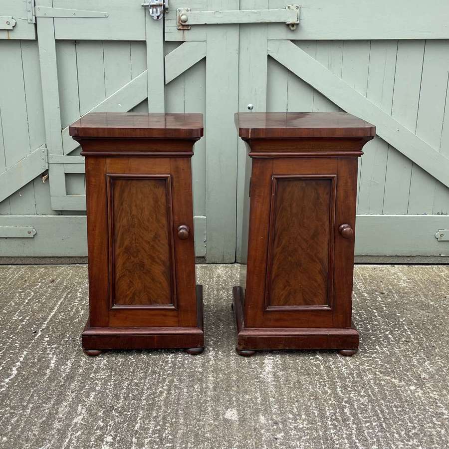 A pair of 19th century bedside cabinets