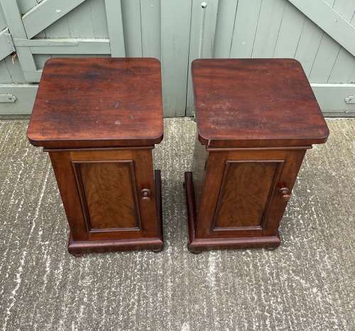 A pair of 19th century bedside cabinets
