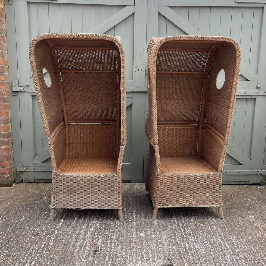 A pair of Dutch porters chairs