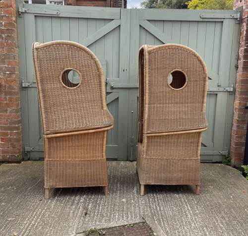A pair of Dutch porters chairs