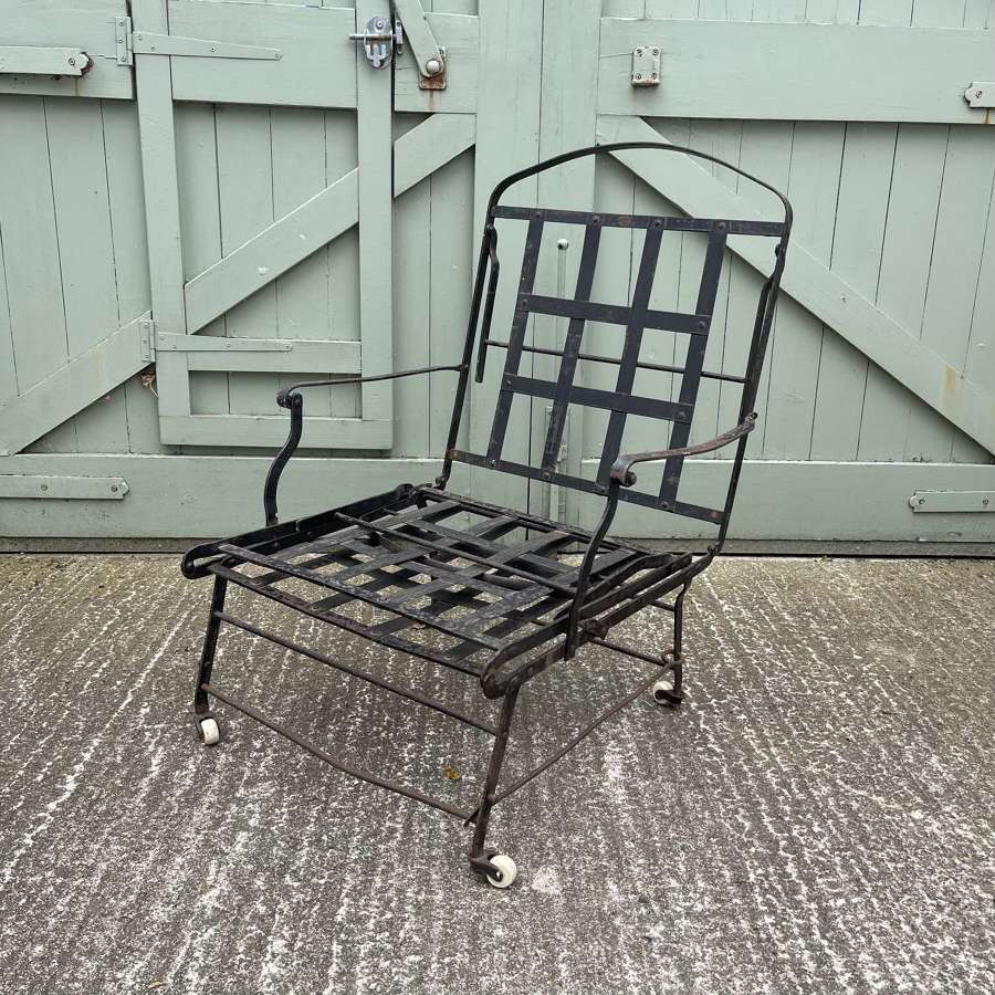 A 19th century Campaign chair/ bed