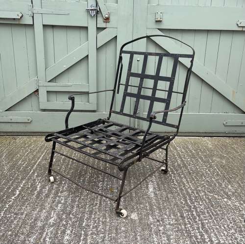 A 19th century Campaign chair/ bed