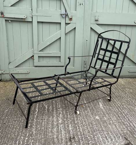 A 19th century Campaign chair/ bed