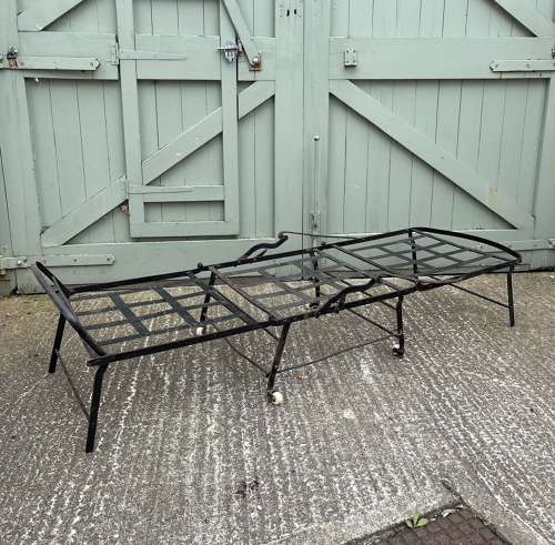 A 19th century Campaign chair/ bed