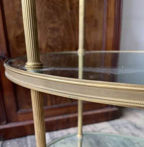 Gilt metal etagere