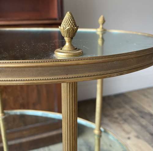 Gilt metal etagere
