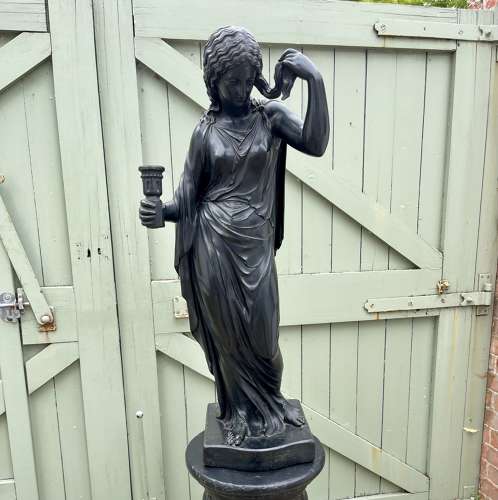 19th century figural lamp by Shout & Sons after Humphry Hopper