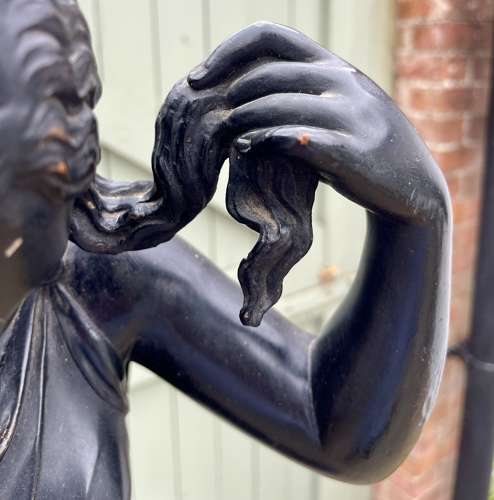 19th century figural lamp by Shout & Sons after Humphry Hopper