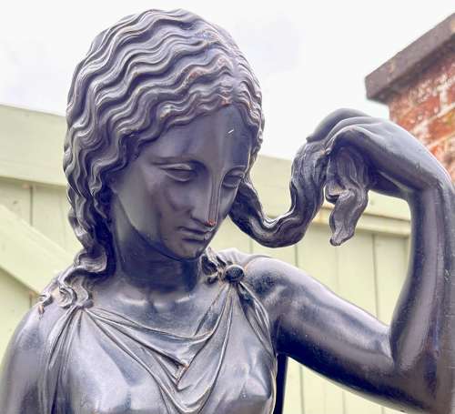 19th century figural lamp by Shout & Sons after Humphry Hopper