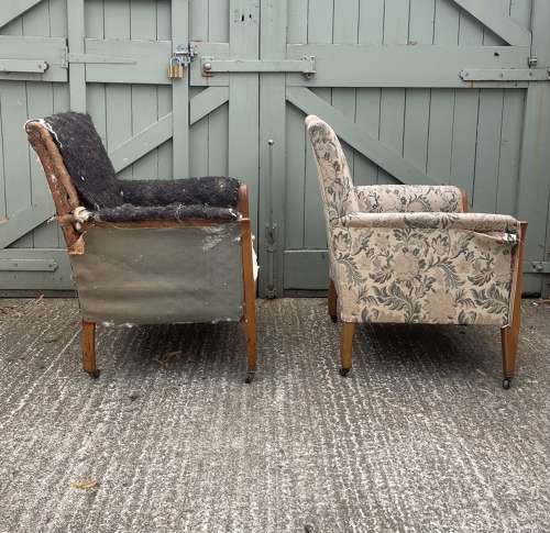 A pair of late 19th century armchairs