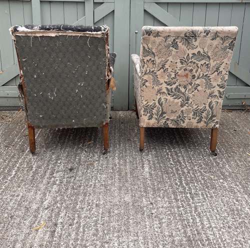 A pair of late 19th century armchairs