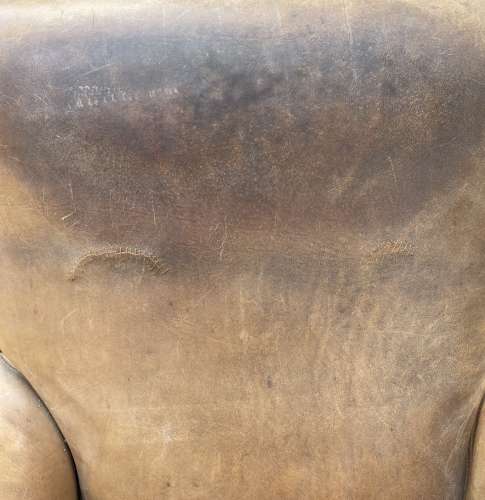 19th century leather club armchair