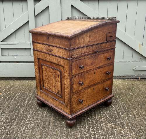 19th century burr oak Davenport desk