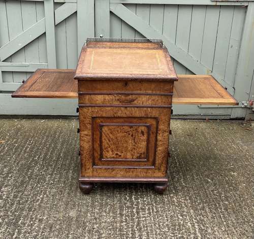 19th century burr oak Davenport desk