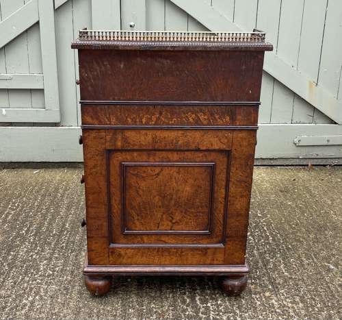 19th century burr oak Davenport desk