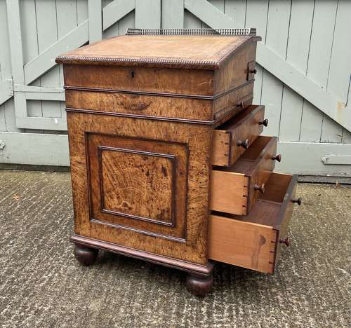 19th century burr oak Davenport desk