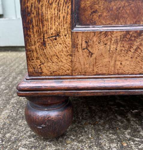 19th century burr oak Davenport desk
