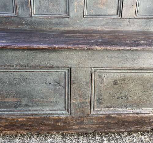 An early 19th century painted tavern settle