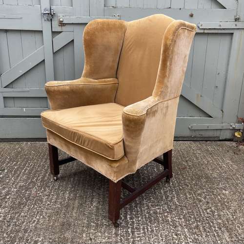 A 19th century wing chair