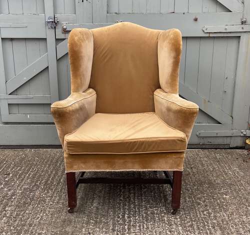 A 19th century wing chair