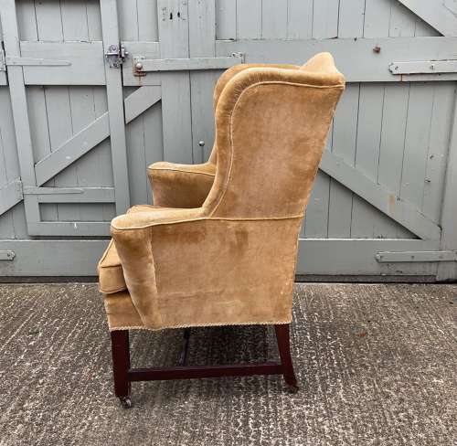 A 19th century wing chair