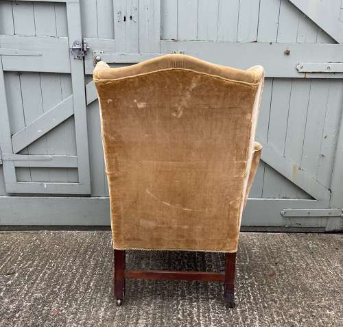 A 19th century wing chair