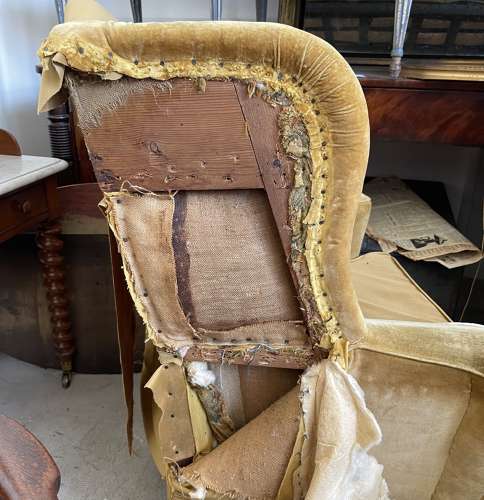 A 19th century wing chair